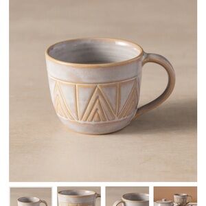 Ten Thousand Villages Mountain Peaks Teapot and Cup Set